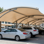 مظلة سيارات قوسية