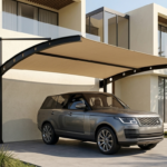 مظلة سيارات مثبتة على الحائط